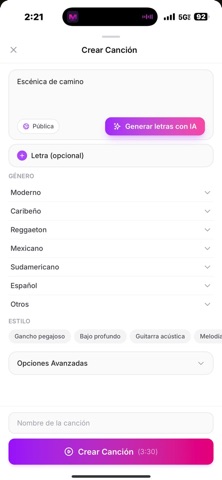MUSICA  AI - Crea canciones iPhone screenshot