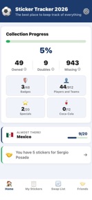 Sticker Tracker 2026 screenshot