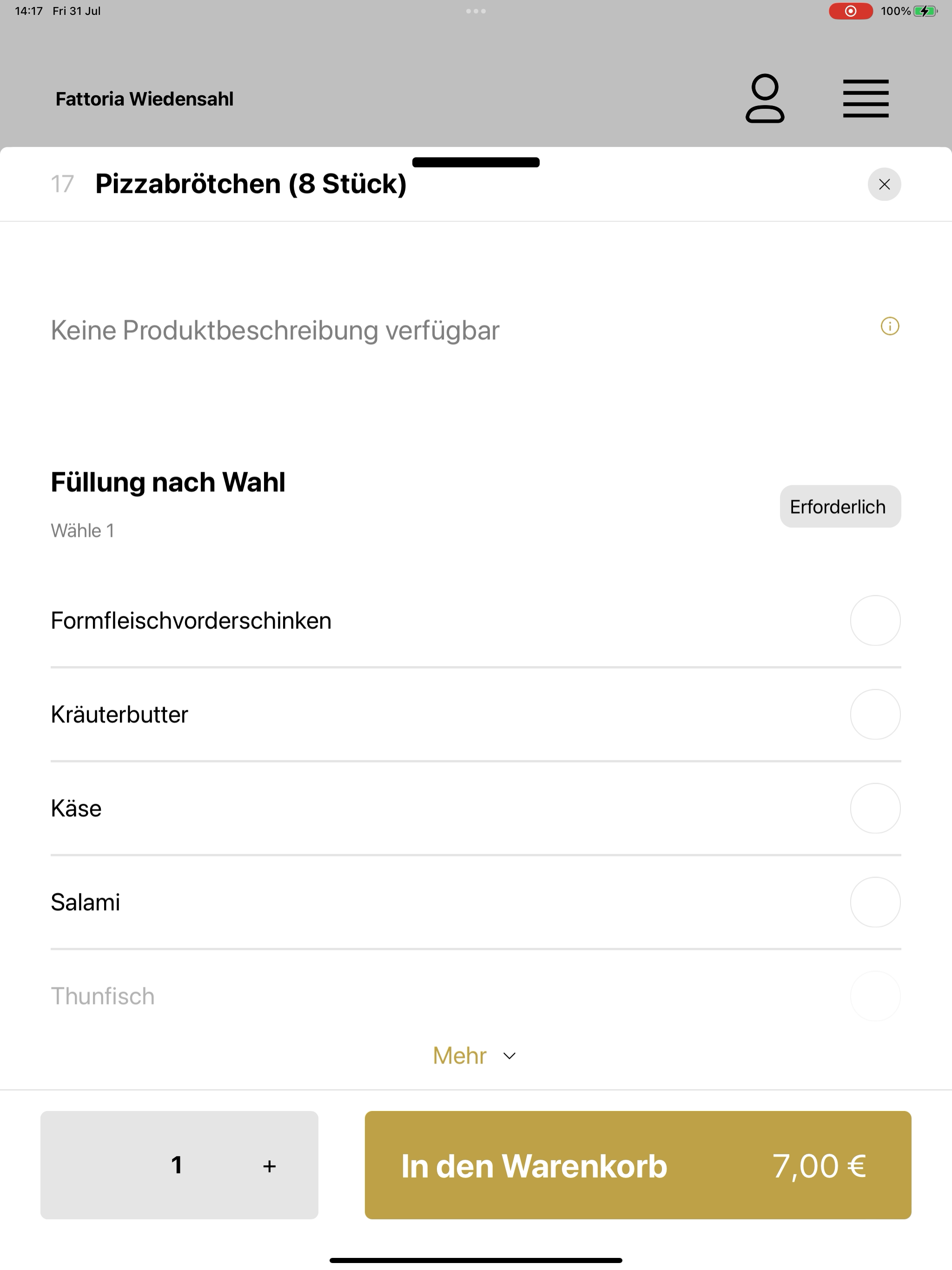 Fattoria Wiedensahl Pizza-Taxi screenshot 8