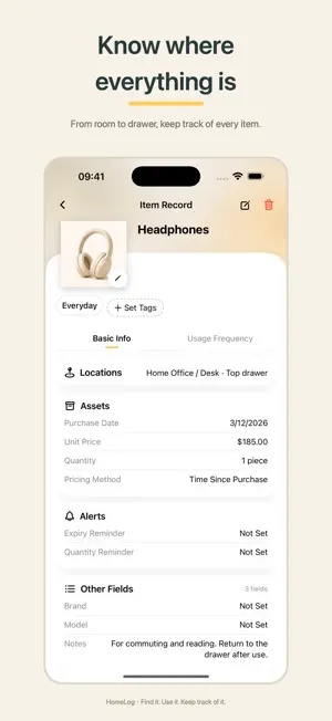 HomeLog: Home Inventory screenshot 1