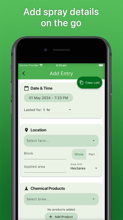 Spraybook: Spray Record Diary