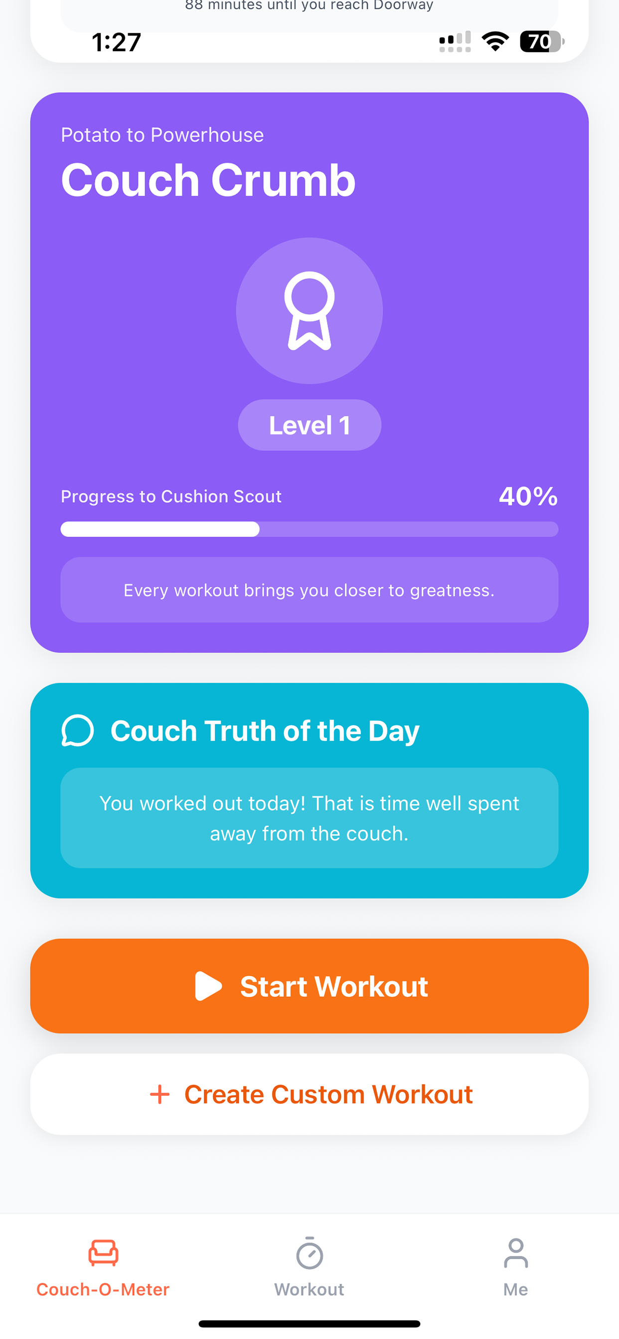 Couch-O-Meter Workout Timer screenshot 2