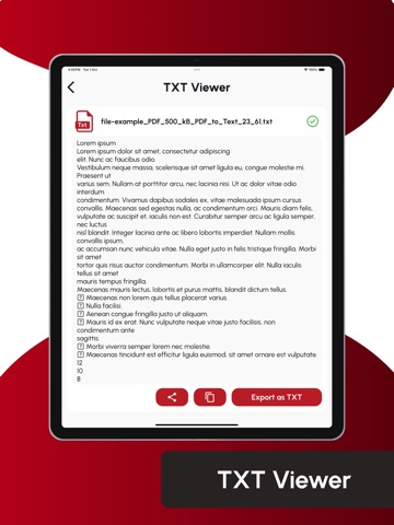 PDF to Text Extractor iPad screenshot