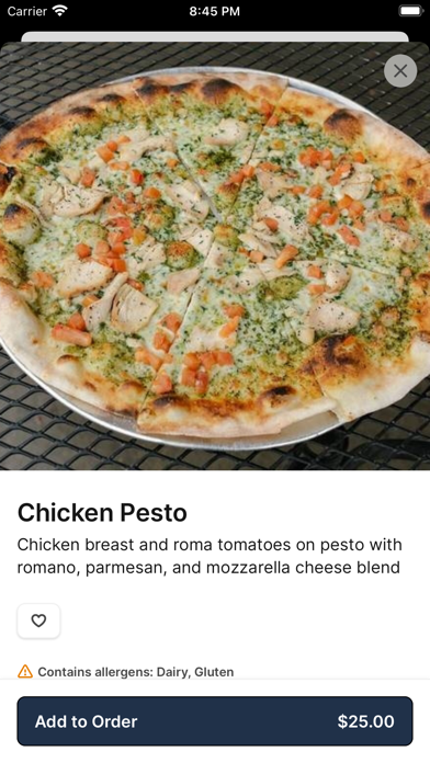 Versalia Pizza iPhone screenshot 4 - Food & Drink app