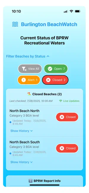 Burlington BeachWatch screenshot 2