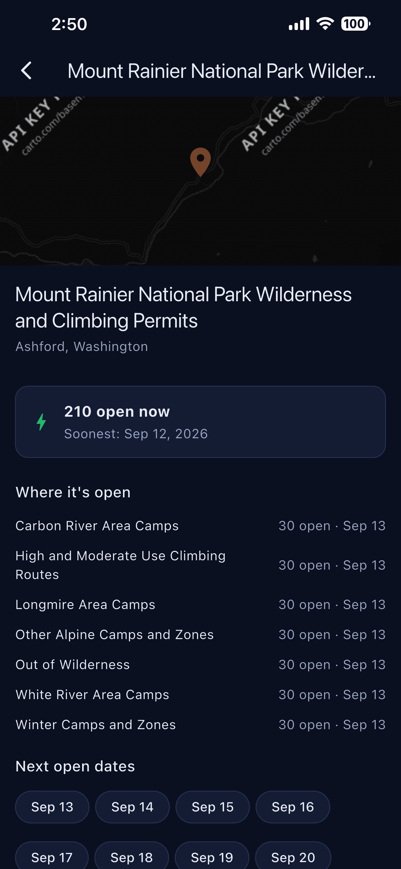 Screenshot 2 of Wilderness Permit Alert