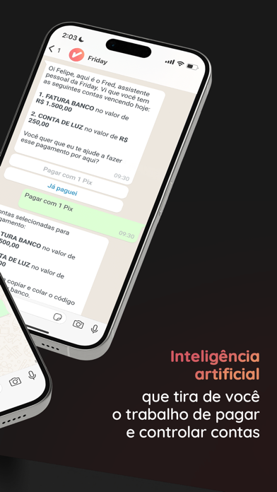 Friday: pagamento de contas Screenshot