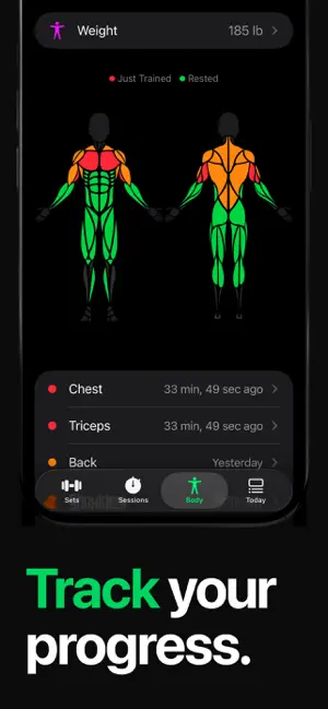 Setgraph: Workout Log iPhone screenshot 1
