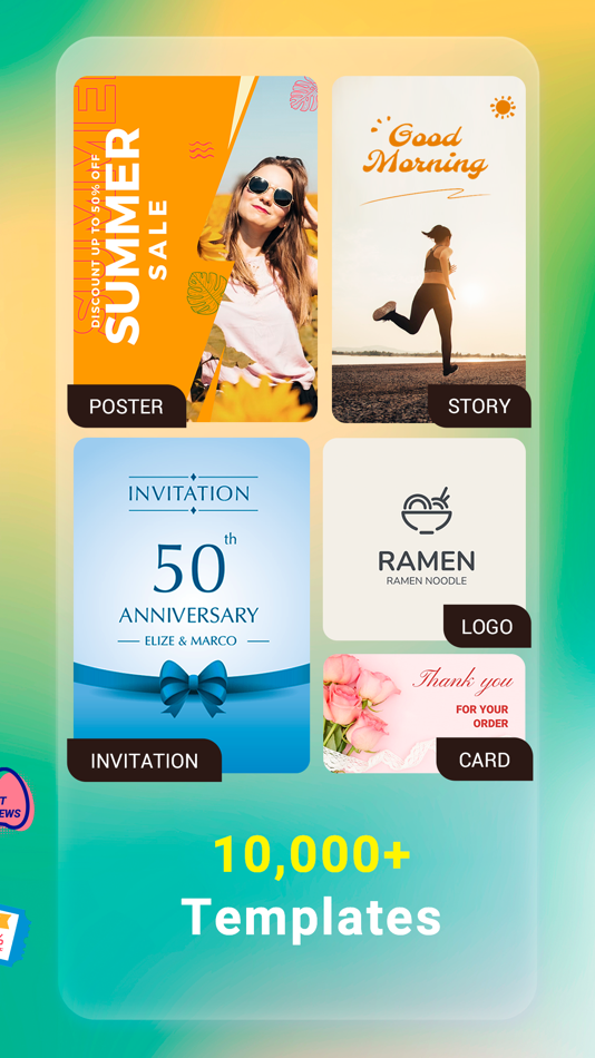 #2. Post Maker & flyer : 7Lemon (iOS) 由: Zhuhai Chaopin Network Technology Co., Ltd.