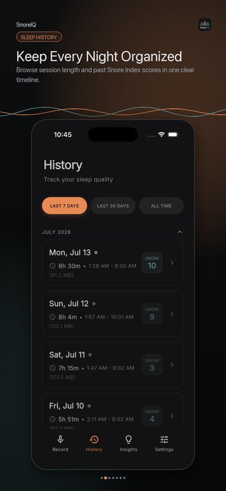 Snore IQ: Snore Tracker screenshot 2