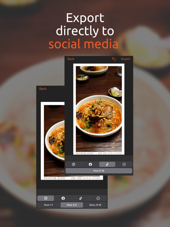 EXIF Metadata Border - TMPLT iPad screenshot 6 - Photo & Video app