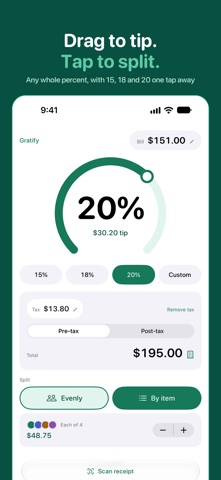 Gratify - Tip Calculator screenshot 1