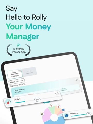 Rolly: AI Budget Money Tracker iPad screenshot 1