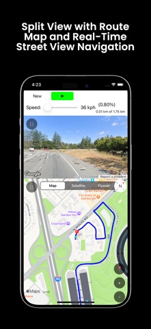 StreetMapRoute - StreetWatch iPhone screenshot