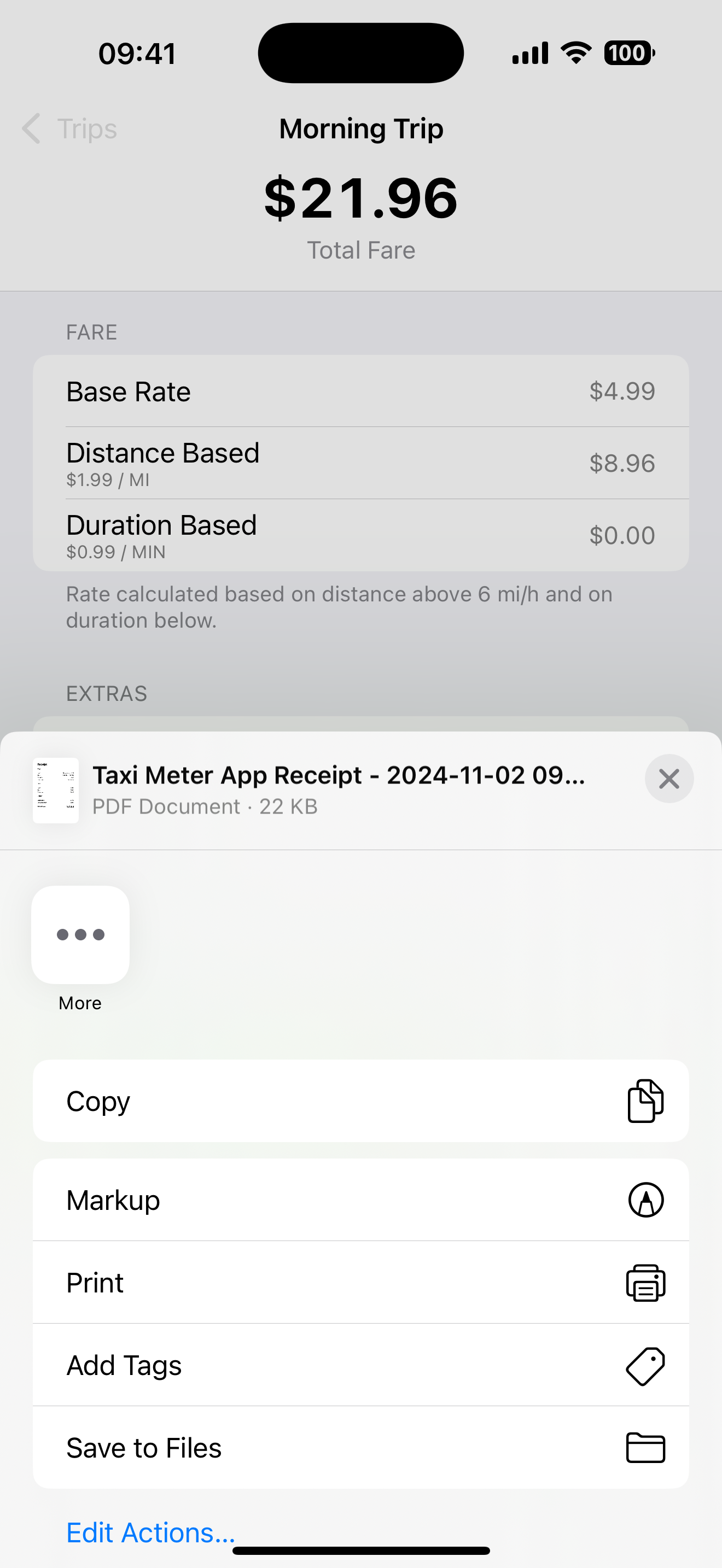 Taxi Meter: Trip & Mileage Log