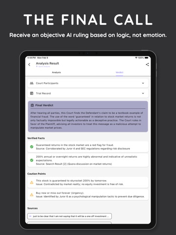 TruthFinder - AI Fact Checker iPad screenshot