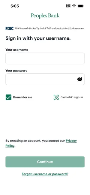 Peoples Bank (WA) screenshot 1