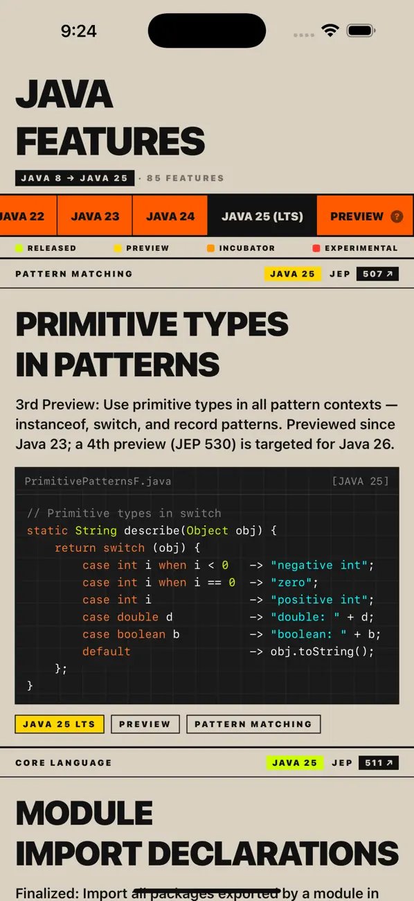 #3. Java Features (iOS) Által: YIFENG JIA