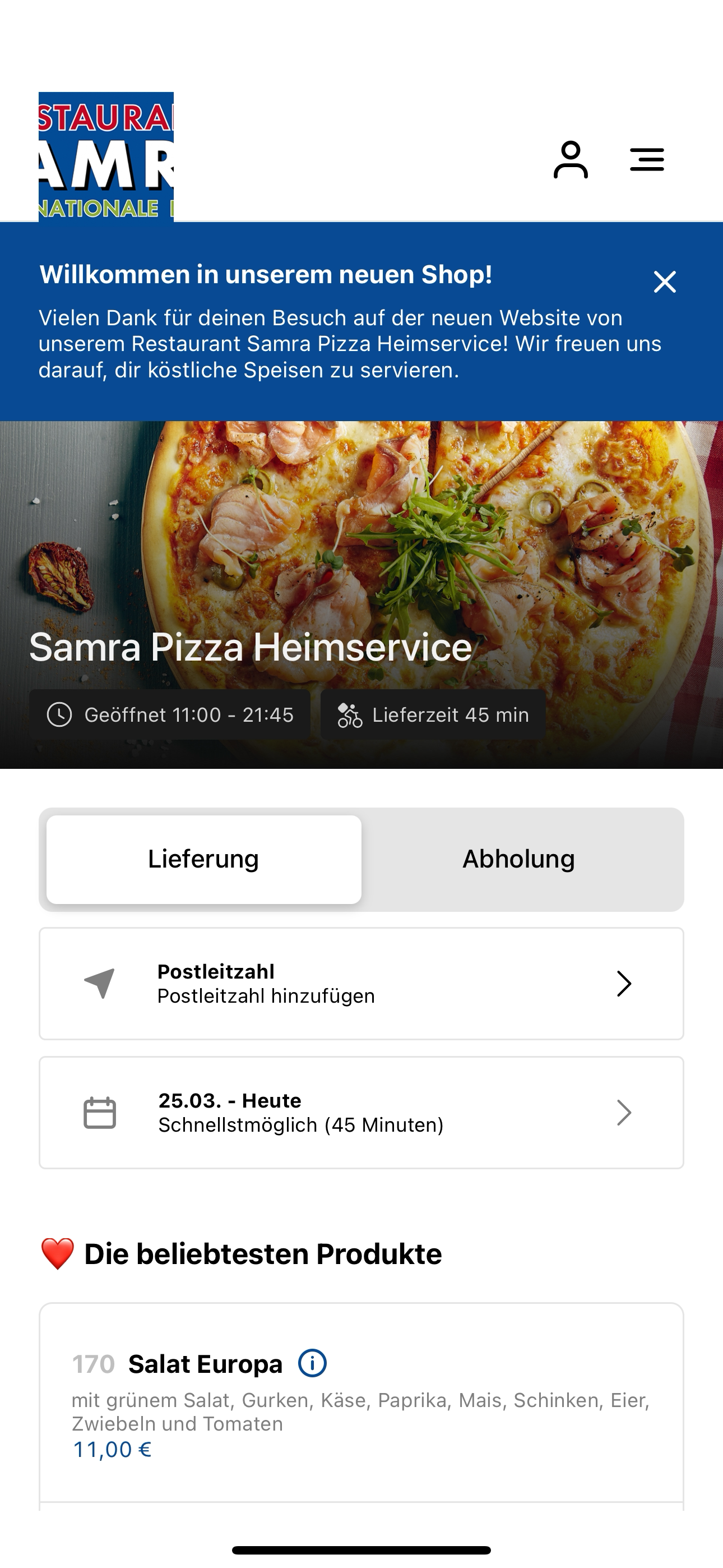 Samra Pizza Heimservice