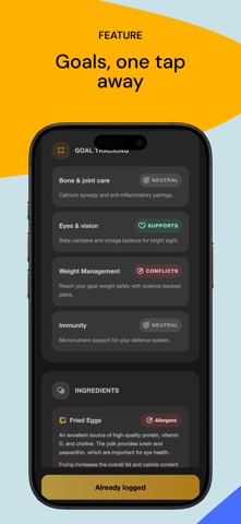 Eatibo: AI Food Scan & Record iPhone screenshot