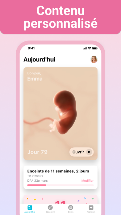 Screenshot #1 pour Grossesse + | Appli de Suivi