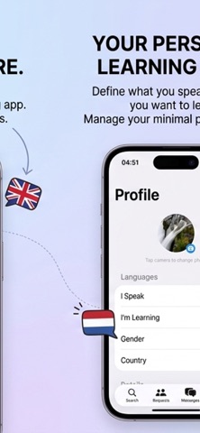Minimal Language Exchange App Screenshot 2 of 5