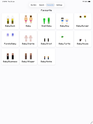 Baby Skins for Minecraft PE iPad screenshot