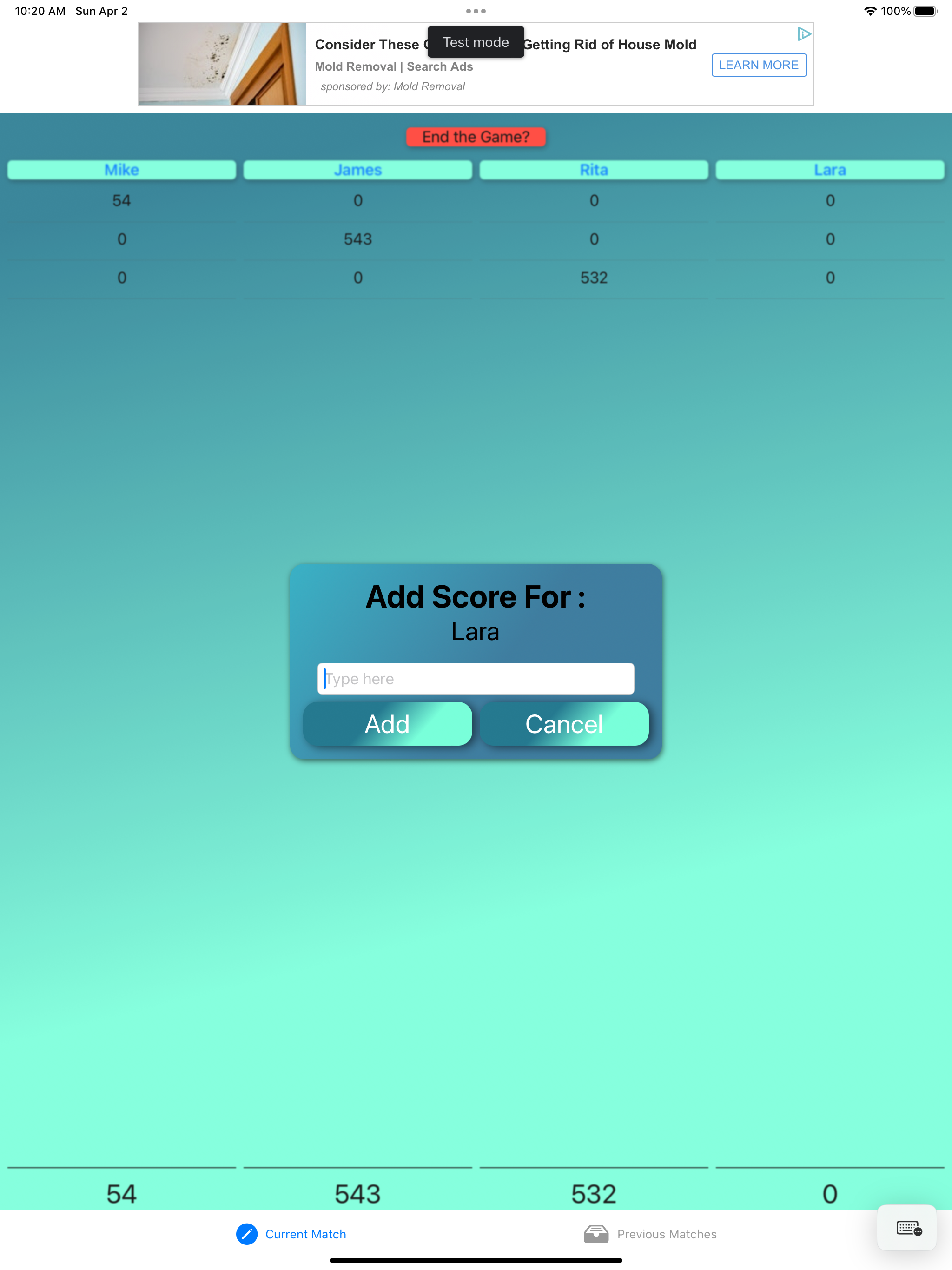 EZ Domino Score Keeping Pad