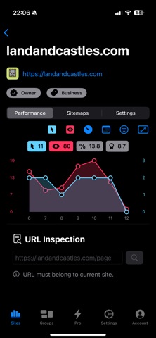 Search Panel - Search Console iPhone screenshot