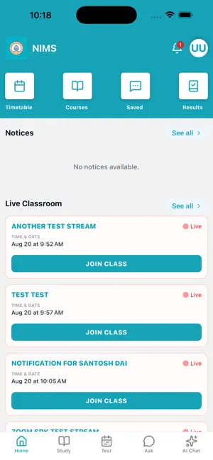 NIMS Institute screenshot 2