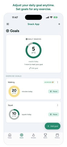 Snack App: Exercise Reminders Screenshot 4 of 9