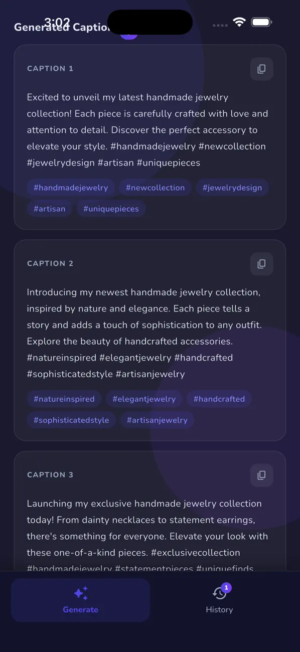 #4. AI CaptionForge (iOS) Ved: MBDTECH LTD