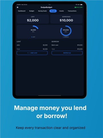 Swipe Budget: Money Manager iPad screenshot