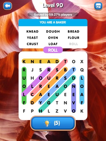 Word Search: Zen Puzzle Canyon iPad screenshot