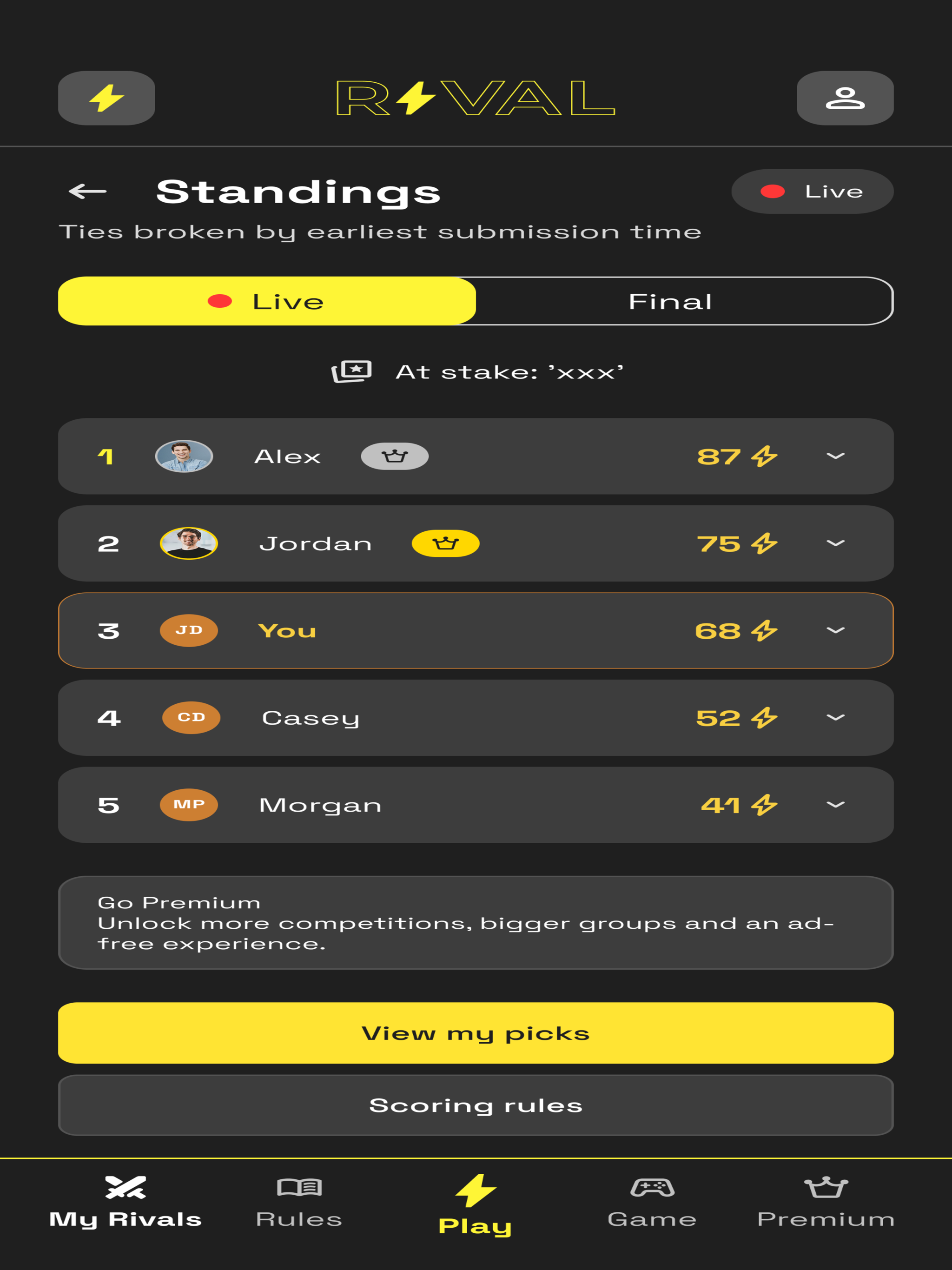 Rival - App screenshot 4