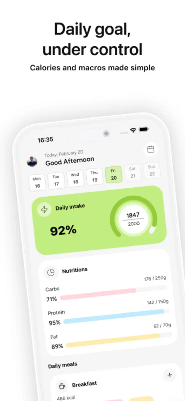 Screenshot #1 pour Goala: AI Calorie Tracker