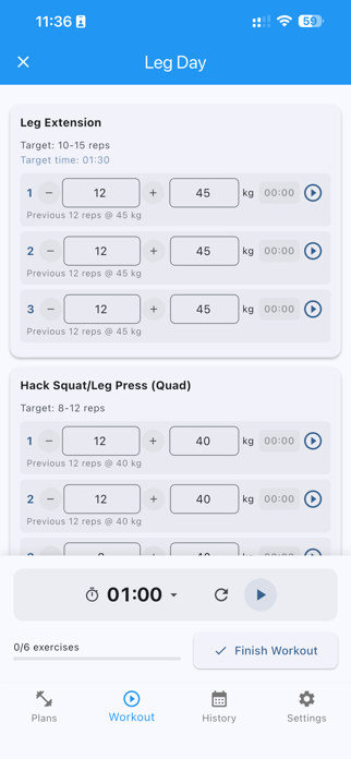 Simple Workout Recorder Screenshot 1 of 7