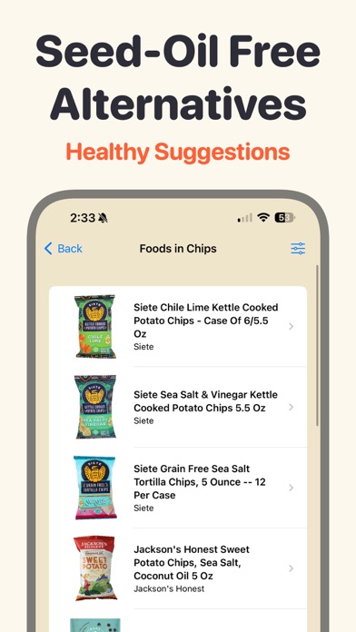 Seed Oil Food Scanner Screenshot