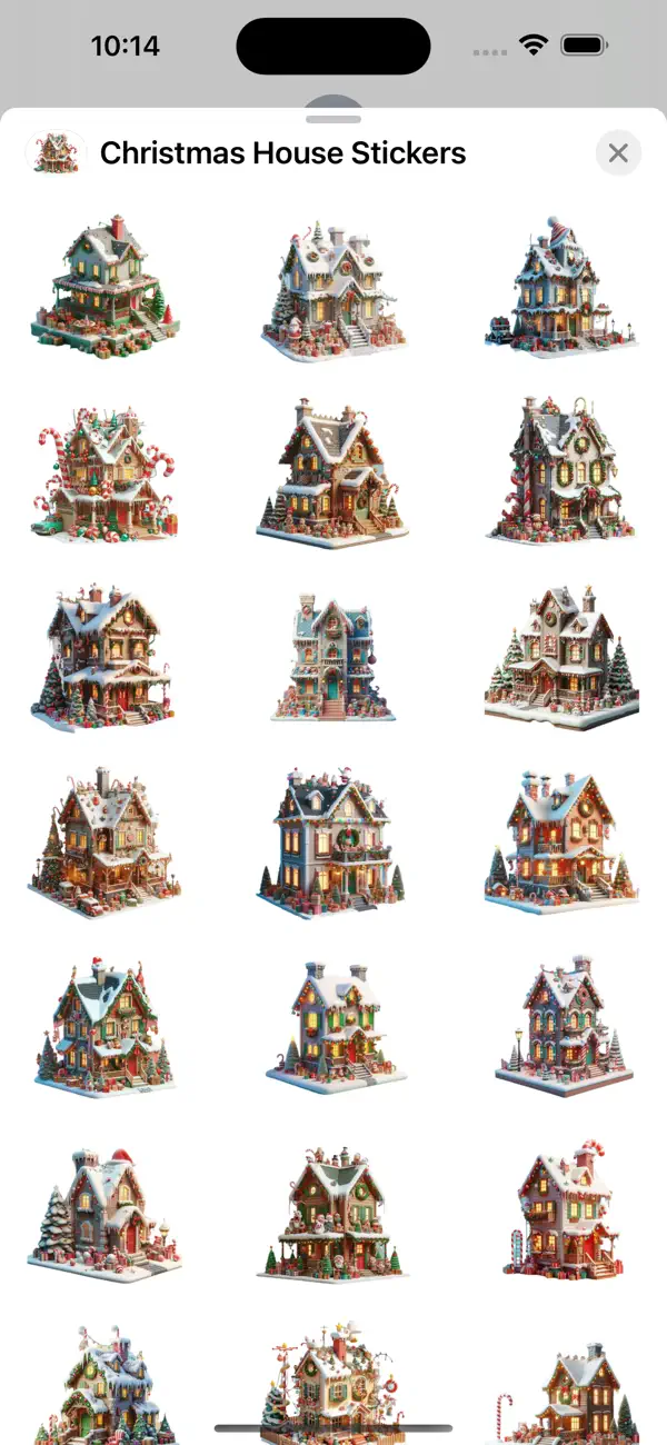 Screenshot #1 pour Christmas House Stickers