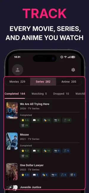 Movie & TV Watchlist Bunkalist screenshot 1