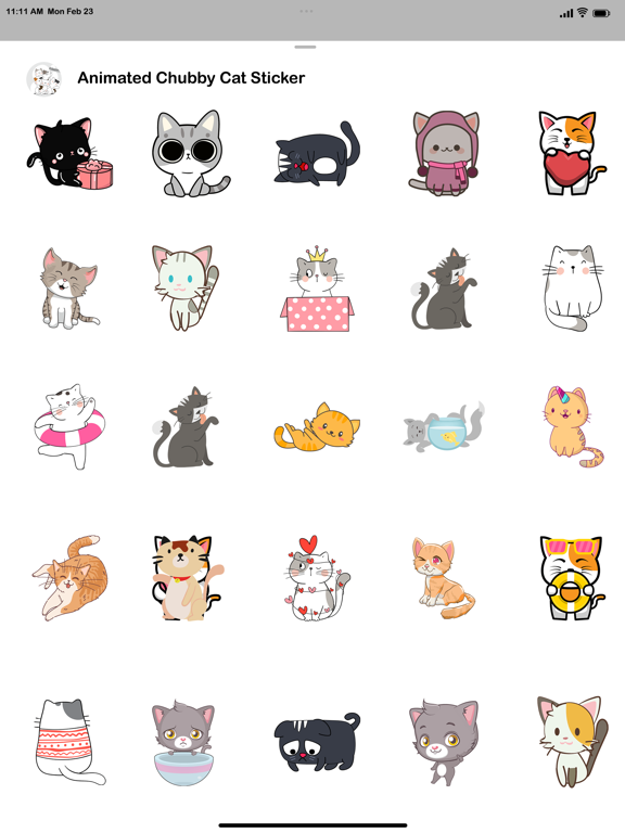 Screenshot #5 pour Animated Chubby Cat Stickers