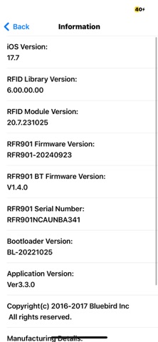 RFR901 APP screenshot