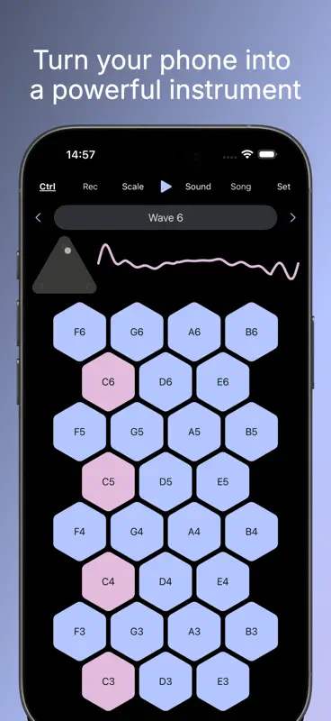 Wave 6 - Pocket Synthesizer screenshot 2 of 4