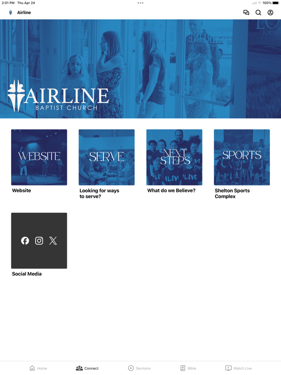 Airline Baptist Church iPad screenshot 2 - Education app