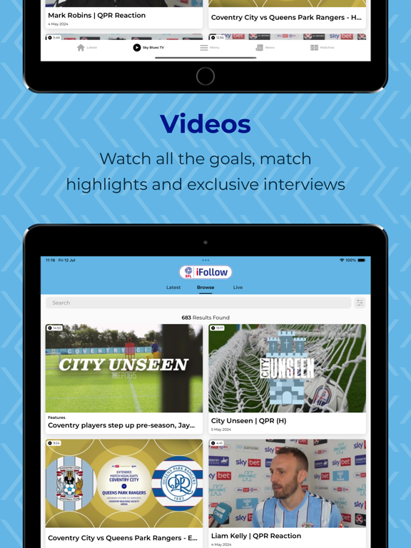 Coventry City FC iPad screenshot 4 - Sports app