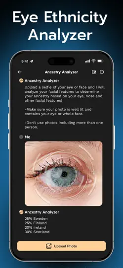 Capture d'écran de Gooroo: Ethnicity, AI Fortune sur iPhone 2