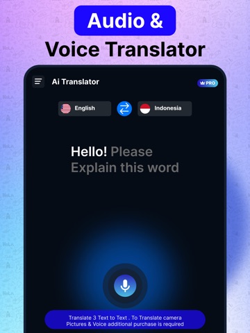 AI Translator : Speak & Learn iPad screenshot