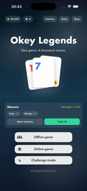 Okey Legends screenshot 1