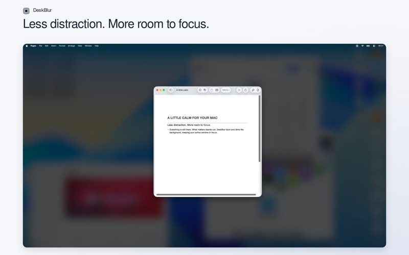DeskBlur screenshot 1