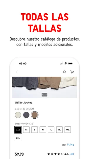 Captura de pantalla de UNIQLO - LifeWear en iPhone 4